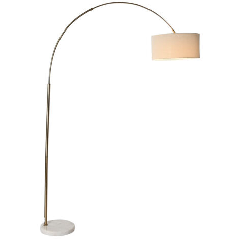 Lampara Pie Lino Marmol 126X40X193 Dorado