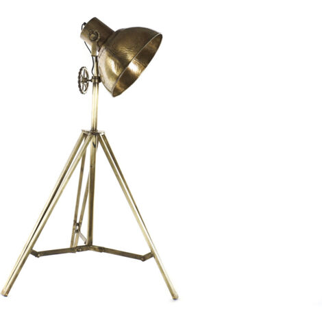 Lampara Pie Metal 30X28X142 Dorado