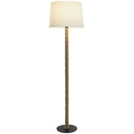 Lampara Pie Metal Cuerda 46X46X151