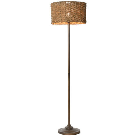 Lampara Pie Metal Fibra 41X41X156