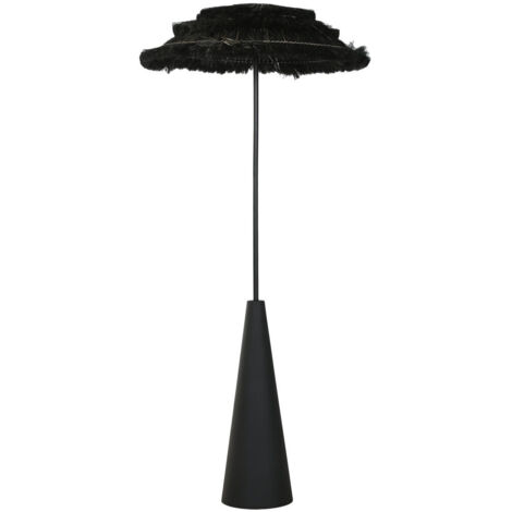Lampara Pie Metal Fibra 80X80X171 Negro