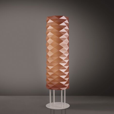 Lámpara Pie Mt Base Cobre en Metal Cm. 27x155h