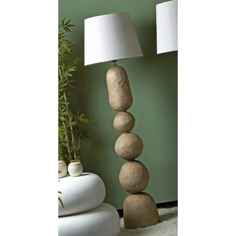 Lampara Pie Papel Mache Adom Marron 172Cms. 50Dx172 Cms
