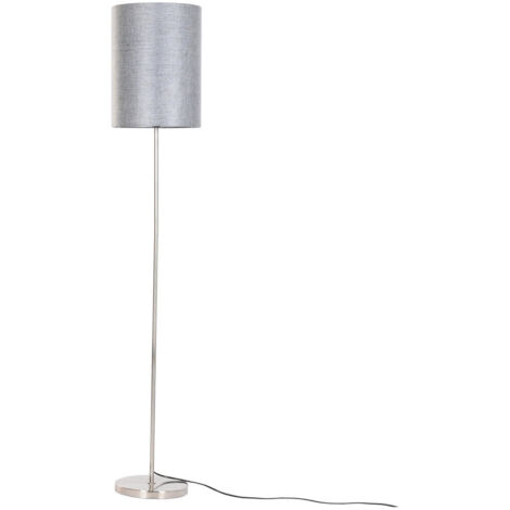 Lampara Pie Poliester Metal 30X30X160 Gris