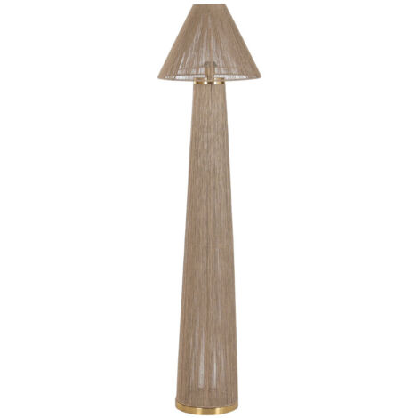Lampara Pie Ratan 40X40X157 Marron