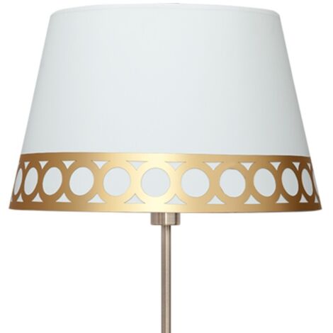 Lampara Pie Salon Dalia 1xe27 Blanco/oro de FABRILAMP.
