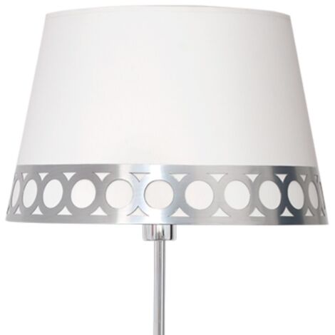 Lampara Pie Salon Dalia 1xe27 Blanco/plata de FABRILAMP.
