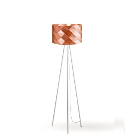 Lámpara Pie Trípode Cobre en Metal Cm. 40x146h