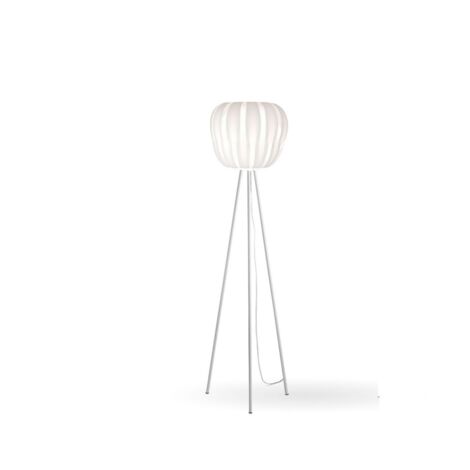 Lámpara Pie Trípode Metal Blanco Cm. 42x165h