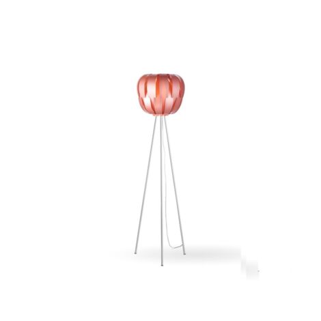 Lámpara Pie Trípode Metal Rosa en Metal Cm. 42x165h