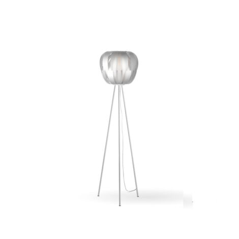 Lámpara Pie Trípode Plata en Metal Cm. 42x165h