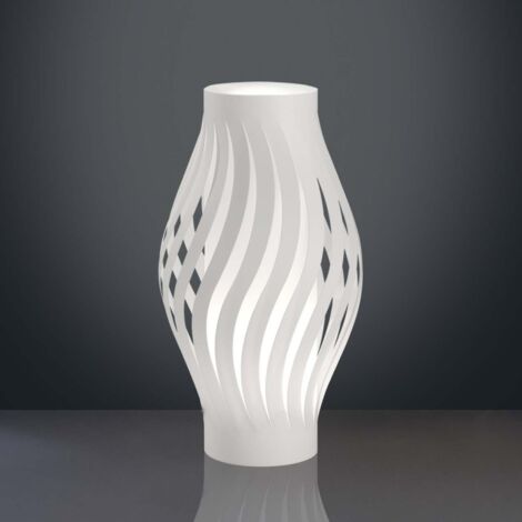 Lámpara portátil en Polilux con LED HELIOS White integrado diámetro 22x h40 cm