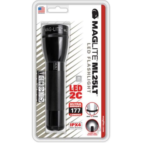 Lámpara portátil mag-lite ml25l 2c led 192 lúmenes 337 metros