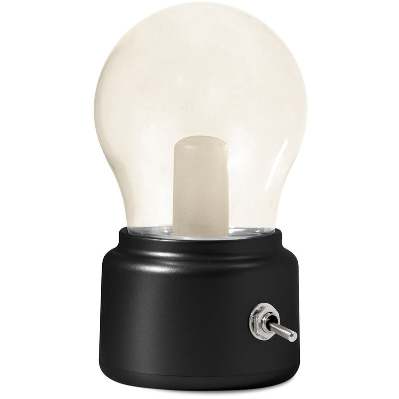 

Lámpara portátil recargable Negro ABS, Cristal