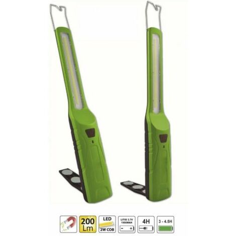 LAMPARA PORTATIL SLIM LED COB CON BASE ARTICULADA