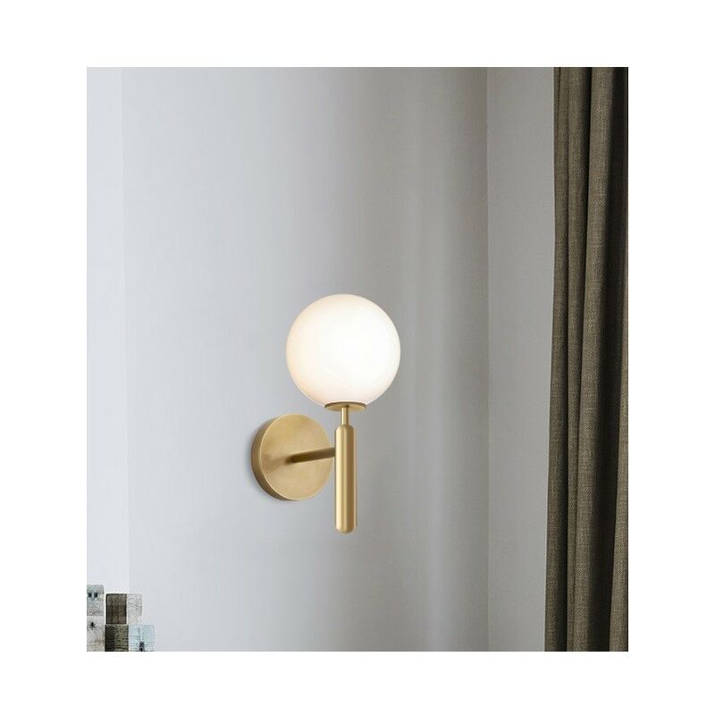 

BHD - Lámpara PORTIA, aplique, metal, tulipa blanca