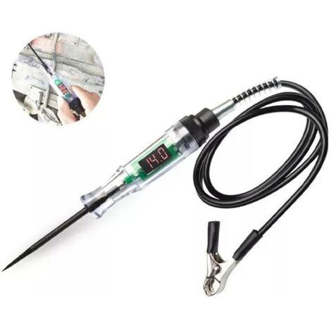 Lámpara prueba digital automóviles lápiz eléctrico, detección prueba líneas 6-12-24V multifuncional, herramienta mantenimiento especializada para electricistas auto