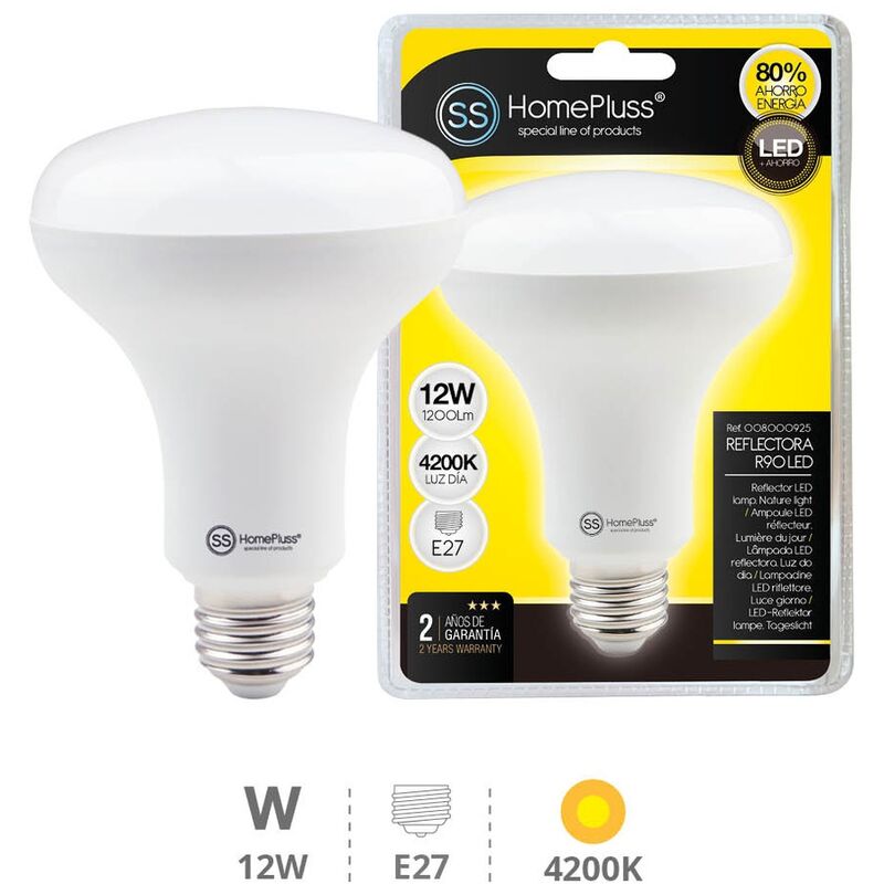 

Lampara reflectora R90 12W E27 4200K -6u caja exp