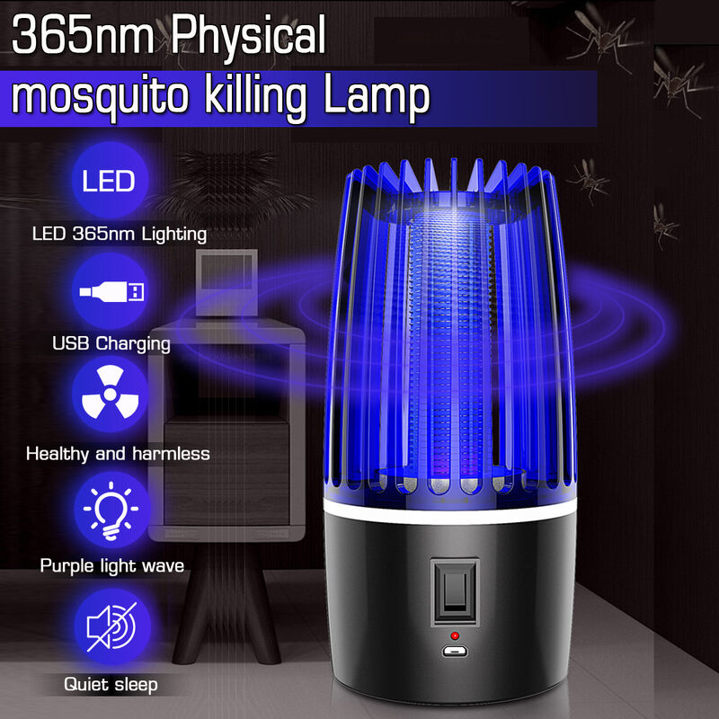 

Lámpara repelente de mosquitos recargable de 2000 mAh, lámpara USB LED eléctrica para mosquitos, trampa para insectos, trampa para insectos, bombilla