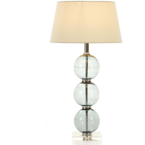 Lampara Sobremesa 16X16X59 Acrilico/Metal/Cristal Azul Sin Pantalla