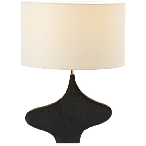 Lampara Sobremesa 48X8X49,5 Madera Negro/Sin Pantalla