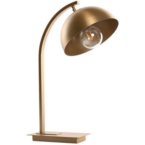 Lampara Sobremesa Acero Patinado 25X36X58 Dorado