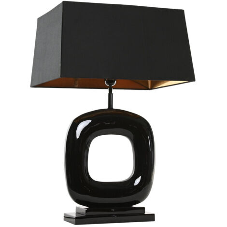 Lampara Sobremesa Acero Patinado 30X50X83 Negro