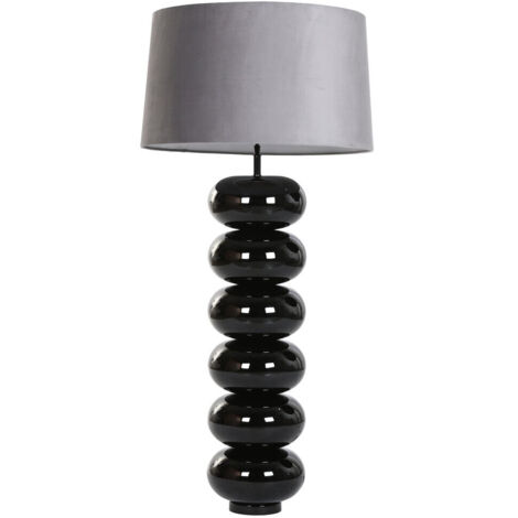 Lampara Sobremesa Acero Patinado 55X55X121 Negro