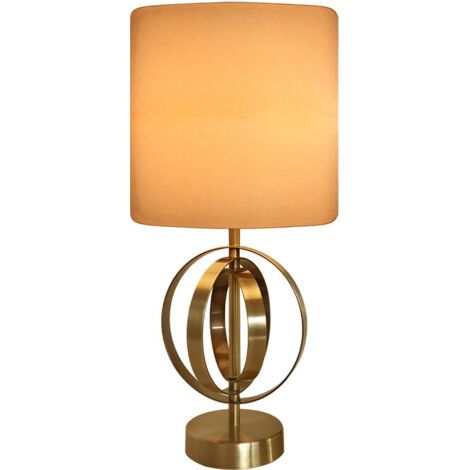 Lampara Sobremesa Alfena 1xe27 Bronce 44x24d de FABRILAMP.