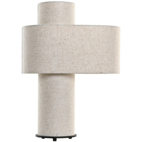 Lampara Sobremesa Algodon Metal 40X23X60 Crudo