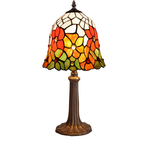 Lámpara Sobremesa base de foma con pantalla  Tiffany diámetro 20cm Serie Bell 282800P