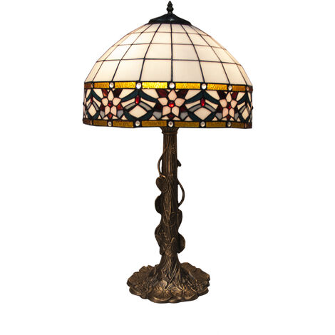 Lámpara Sobremesa con forma y pantalla Tiffany diámetro 40cm Serie Museum 286320
