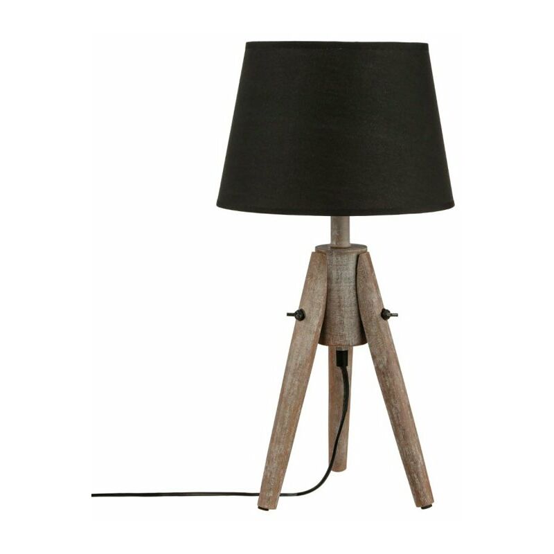 

Lámpara sobremesa con trípode de madera