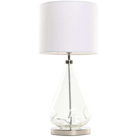 Lampara Sobremesa Cristal 30X30X65 Organico