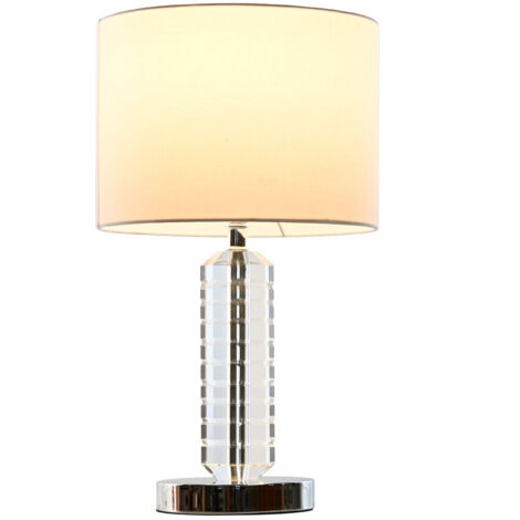 Lampara Sobremesa Cristal Poliester 25X25X42