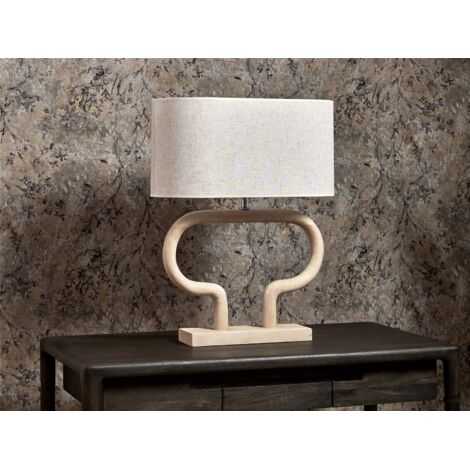 Lampara Sobremesa Demeter Madera Nat. 40 Cms. 55X25X40 Cms
