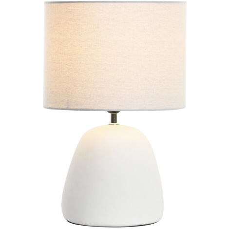 Lampara Sobremesa Gres Poliester 28X28X42 Blanco LA204463