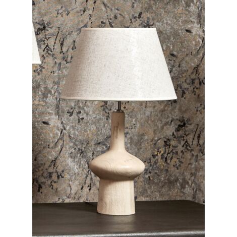 Lampara Sobremesa Hera Madera Nat. 47 Cms. 35Dx47 Cms