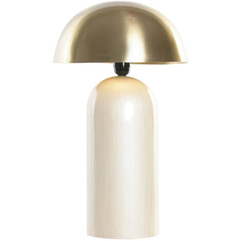 Lampara Sobremesa Hierro 28X28X50 Seta Perlado