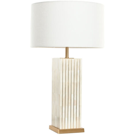 Lampara Sobremesa Laton Hueso 40,5X40,5X54 Beige