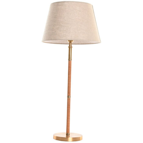 Lampara Sobremesa Laton Ratan 255X35X77 Natural