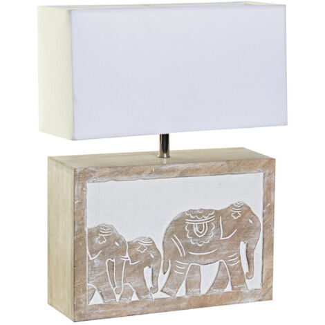 Lampara Sobremesa Mango Poliester 33X12X41 Marron LD196768