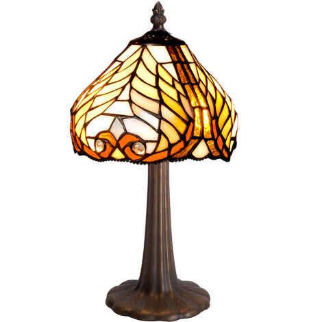 Lámpara Sobremesa menor base de foma con pantalla Tiffany diámetro 20cm Serie Dalí 238800P