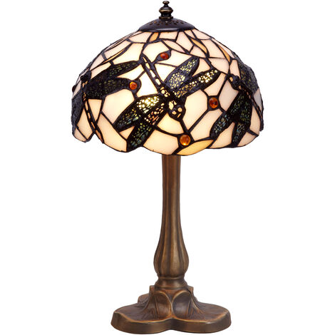 Lámpara Sobremesa menor base de foma trébol Tiffany diámetro 20cm Serie Pedrera 224670