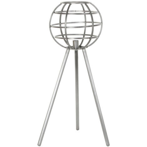 Lampara Sobremesa Metal 50X50X98 Gris Oscuro LA182750