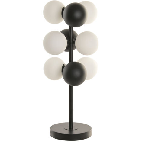 Lampara Sobremesa Metal Cristal 24X24X68 Bolas