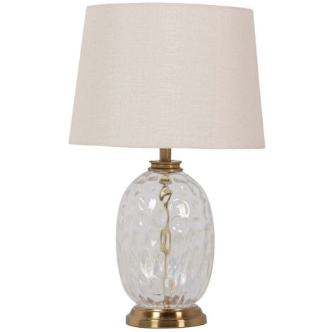 Lampara Sobremesa Metal Cristal 33X33X53 Cm
