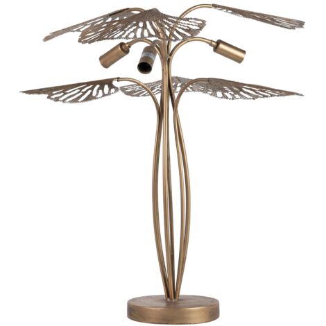 Lampara Sobremesa Metal Dorada 68X68X67 Cm