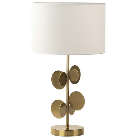 Lampara Sobremesa Metal Dorado 30X30X52 Cm