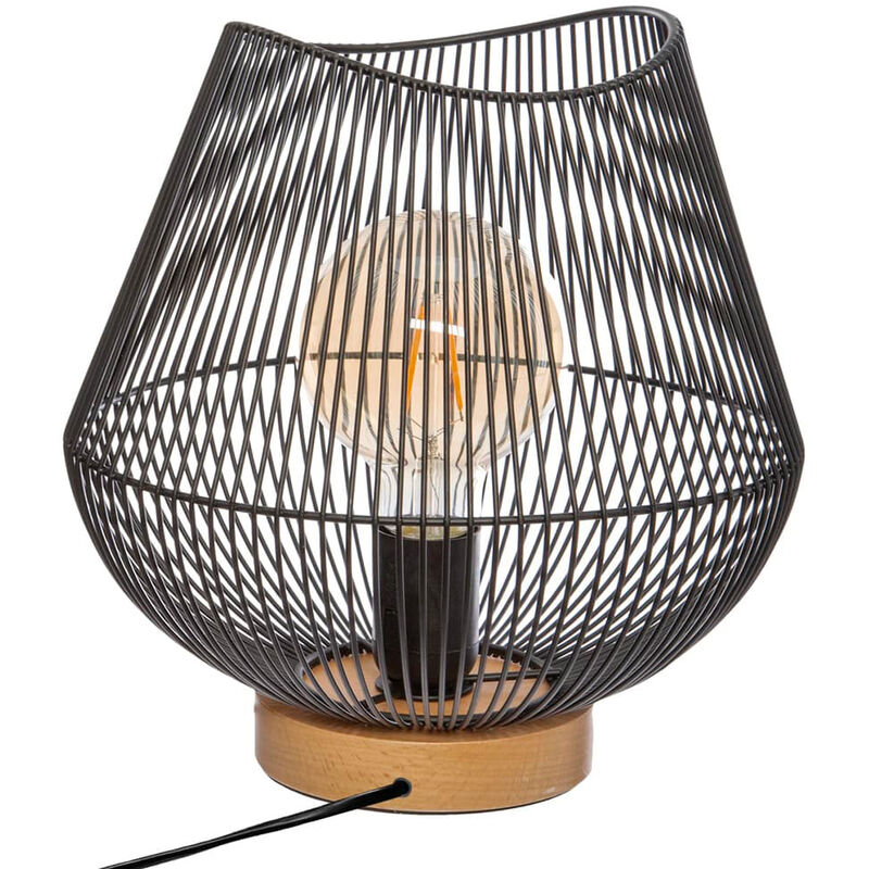 

Lampara sobremesa negro e27 col. 'jena' 28x26cm - Atmosphera